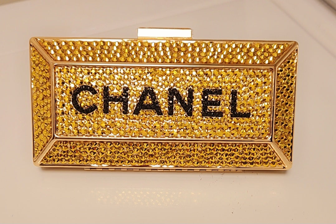 Gold & Black Luxe Clutch