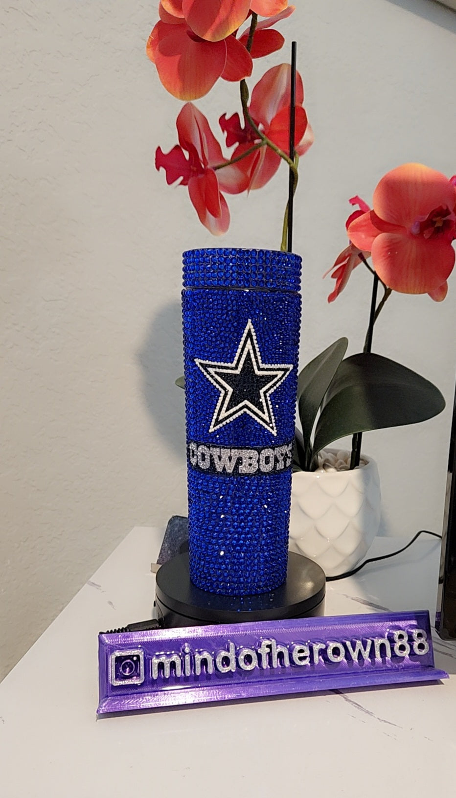 Cowboys Fan Bling 16oz