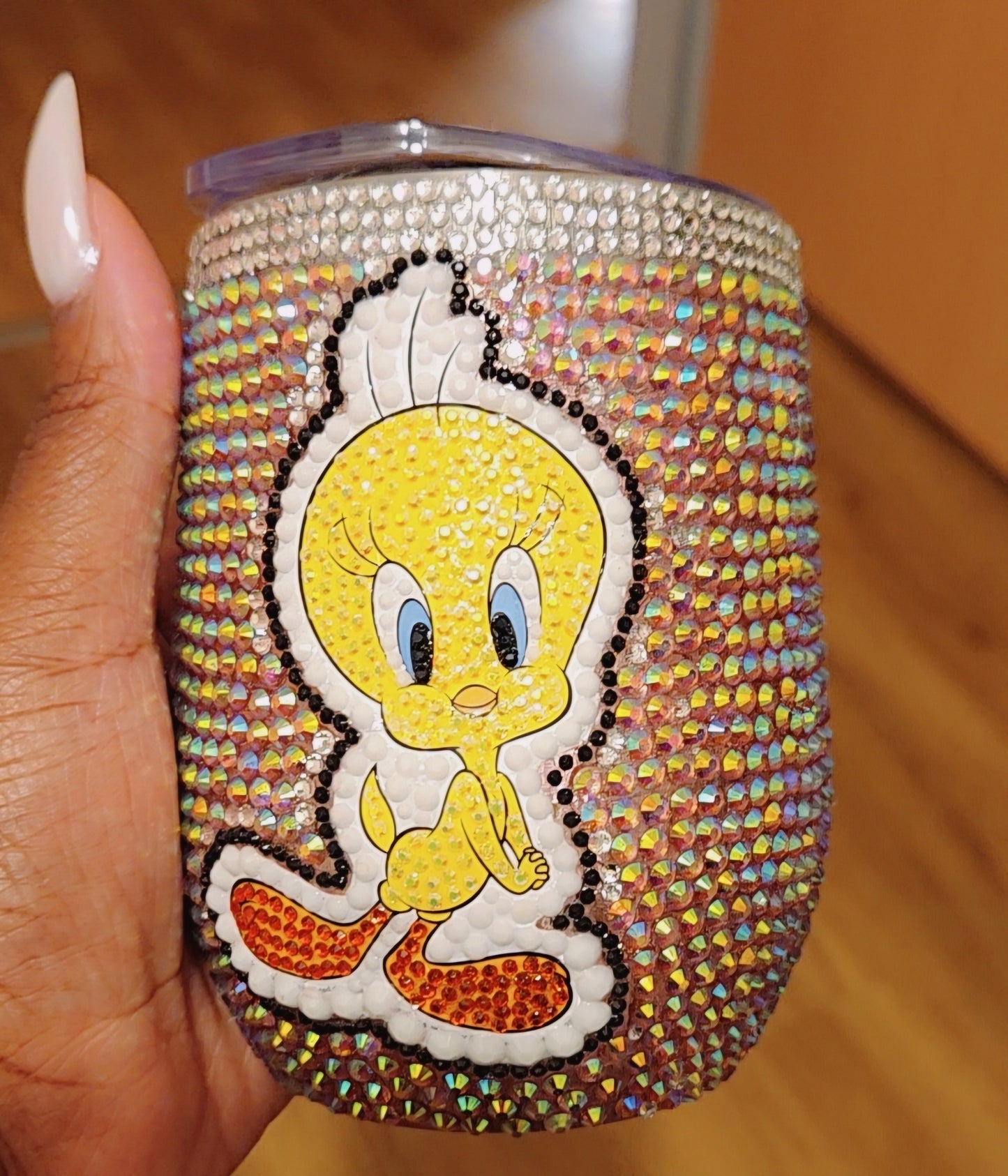 Tweet Tweet Bedazzled Wine Tumbler