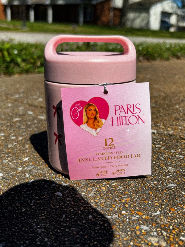 Pink Paris 12oz Food Container